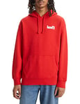 Levi's Men's Relaxed Graphic Sweatshirt Hoodie, Poster Logo Aura Orange, S