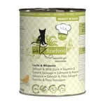 catz finefood Ragout N° 605 - Nourriture Humide pour Chats au Saumon et au Canard - Nourriture Fine pour Chats en Sauce sans céréales ni Sucre à Haute teneur en Viande - Boîte de 6 x 380 g