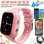 Montre Connectée Tactile Pour Enfant Fille Et Garçon,Appel Vidéo,Wifi,Téléphone 4g,Caméra Sos,Localisation,Cadeau Avec Boîte - Type Pink