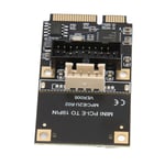 Mini PCIE - USB3.2 GEN1 -etuosan 19-nastainen laajennuskortti 5 Gbps USB Hot Swap -laajennuskortti Windows XP:lle 7 8 10 11 LINUXille