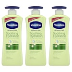 Vaseline Soothing Hydration Body Lotion Intensive Care Aloe Soothe 600ml x 3