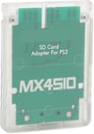 Adaptateur De Lecteur De Carte Mx4Sio Sio2Sd Tf Pour Ps2, Pas Une Carte Mémoire Mais Un Adaptateur, Adaptateur De Lecteur De Carte Mémoire De Remplacement Pour Ps2(Blanc Transparent)