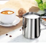 600ml Stainless Steel Jug Coffee Milk Frother Frothing Metal Pitcher Silver UK