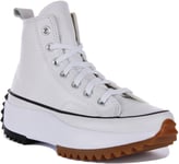 Converse A04293C Run Star Hike Platform Foundation Leather White Gum UK 3 - 12