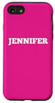 Coque pour iPhone SE (2020) / 7 / 8 Jennifer Étiquette de nom personnalisable Dos assorti