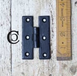 H Hinge Hand Forged Iron Black Beeswax 3.0"