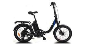 Velo pliant electrique urbanbiker mini t 20  noir   batterie 540wh moteur 250w   155 175 cm