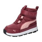 PUMA Mixte bébé Evolve Boot AC+ INF Basket, Dark Jasper-Future Pink-Astro Red, 22 EU