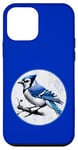 iPhone 12 mini Retro Blue Jay Distressed Design by Bird Fan Case