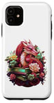 iPhone 11 Bookish Dragons & Books & Dragons Reading a Book Dragon Red Case