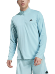 adidas Train Essentials Quarter Zip Long Sleeve T-Shirt, Mint Ton