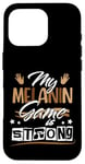 Coque pour iPhone 16 Pro Melanin Game Black Queen Afro Women Black History Month Girl