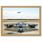 Artery8 Military Air Plane Strategic Bomber Jet B52 Stratofortress Ammo Loadout Artwork Framed Wall Art Print A4