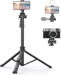 XXZU 61" Phone Tripod, Camera Tripod Stand, Monopod with Remote & 61in 