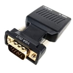 HDMI Female to VGA Male Converter 1080P Video 3.5mm Audio Laptop Display Adapter