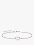 THOMAS SABO Glam & Soul Zirconia Pave Heart Bracelet, Silver