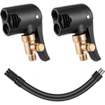 2 Pièce Adaptateur de Valve Pneu Voiture, Mandrins à Air Comprimé Avec Adaptateur, Adaptateur Schrader Presta, Embout Gonfleur,pour Les Pneus de