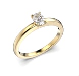 Festive Selena oval enstens diamantring gult guld 0,30 ct 18-683-030-KK-HSI1