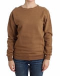 John Galliano WoMens Brown Crewneck Cotton Sweater - Size X-Small