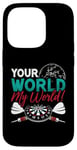 iPhone 14 Pro Your World My World Bullseye Darting Dart Tournament Darts Case