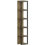 Etagères bibliothèque d'angle Clapus L33,7xH180cm Bois chêne clair et Métal Noir