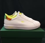 Lacoste Powercourt 123 White Trainers Women's / Girl's Size 5.5uk Summer Rare