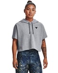 Under Armour Project Rock SS Fleece Hde Steel - XS