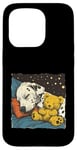 Coque pour iPhone 15 Pro Dalmatien endormi avec ours en peluche