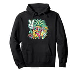 Pineapple Squad Cartoon Street Art Graphic Pullover Hoodie