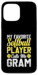 Coque pour iPhone 13 Pro Max Mon joueur de softball préféré m'appelle Gram