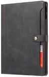 Trolsk Leather Wallet Folio (iPad Air 13/Pro 12.9) - Musta