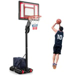 10FT Basketball Hoop Net Set 1.55-3.1M Adjust Basketball Goal System