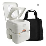 VEVOR Toilette Portable avec Chasse d’Eau Toilette de Camping avec Réservoir à Matières 20 L et Réservoir d’Eau 12 L WC de Voyage avec Indicateur de Niveau pour Camping-car Caravane Adultes Enfants