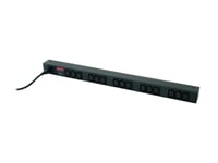 Apc Basic Rack-Mount Pdu - Strømfordelingslist (Kan Monteres I Rack) - Ac 208/230 V - 2.3 Kw - Inngang: Iec 60320 C14 - Utgangskontakter: 15 (Power Iec 60320 C13) - 1.98 M Kabel - Svart - For P/N: Smtl750rmi2uc, Smx1000c, Smx1500rm2uc, Smx1500rm2ucn