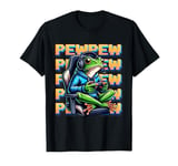 Cute Gaming Frog Pew Video Game Graphic Men Boys Kids Women T-Shirt