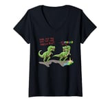 Womens Did You Eat The Last Unicorn? It Sparkled At Me! Dinosaur V-Neck T-Shirt