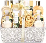 Spa Luxetique Spa Gift Set,12pcs Vanilla Shower Set, Pamper Gifts for Women,