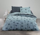 Today 102499 Parure de Couette, Coton, Bleu, 220x240