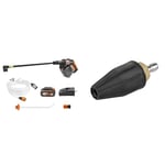 WORX Nitro - Nettoyeur Haute Pression Hydroshot sans Fil Brushless - 20V - 4.0Ah & Buse Turbo pour Nettoyeur Pression - WA4037 (Compatible avec Le Nettoyeur Pression Hydroshot