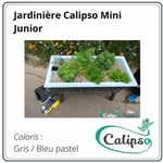 Calipso - Jardiniere mini junior 40L Gris/Bleu Pastel + 1 panier Kajo 4 l + 2 outils de jardin plastiques