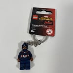 LEGO Marvel Super Heroes Captain America Keyring Keychain 853593 Brand New