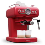 Klarstein - machine à expresso porte-filtre avec mousseur à lait mini machine à expresso rétro 12 l avec porte-filtre petite machine à café 950 w