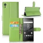 Sony Xperia Xa1      PU Wallet Case    [Green]