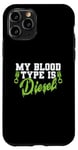 Coque pour iPhone 11 Pro Mon groupe sanguin est Diesel Auto Mechanic