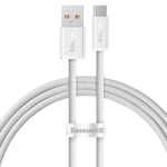 Baseus USB-A til USB-C Kabel 100W, PD, 1m - Vit