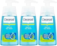 Clearasil Daily Clear Skin Perfecting Gel Wash Sensitive, Pack of 3 x 150 ml