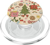 Vintage Groovy Disco Sapin de Noël Années 70 Rainbow Ugly Noël PopSockets PopGrip pour MagSafe