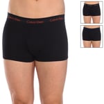 Calvin Klein Mens Pack-3 Boxers breathable fabric and anatomical front U2664G men - Black - Size X-Large