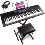 Electronic Keyboard with 61 Light-Up Keys, Speakers and Stand Set - Rhapsody61L