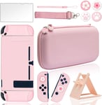 10 En 1, Kit Étui Pour Nintendo Switch, Support Réglable, Ecran Verre Trempé Et Poignées Couvre Pouce,Etui Housse Pour Nintendo Switch